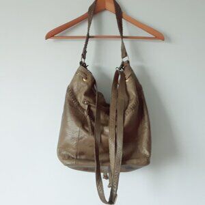Day + Mood Slouchy Leather Large Bucket Bag